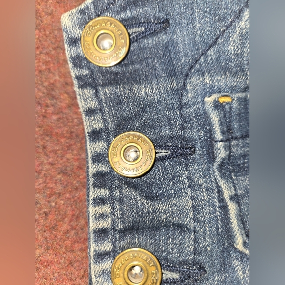 Blue Asphalt Denim Crop Shirt From Wet Seal Jr Size XS - Picture 6 of 7